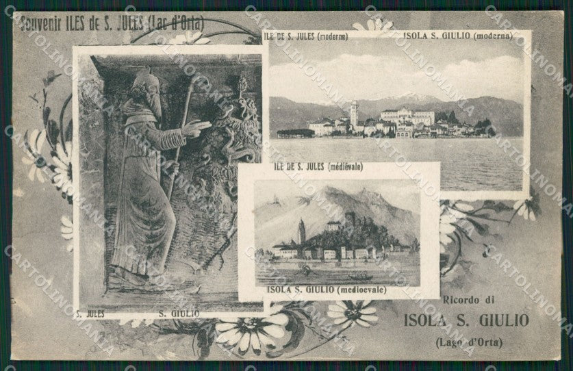 Novara Orta San Giulio cartolina QZ2370 – fronte