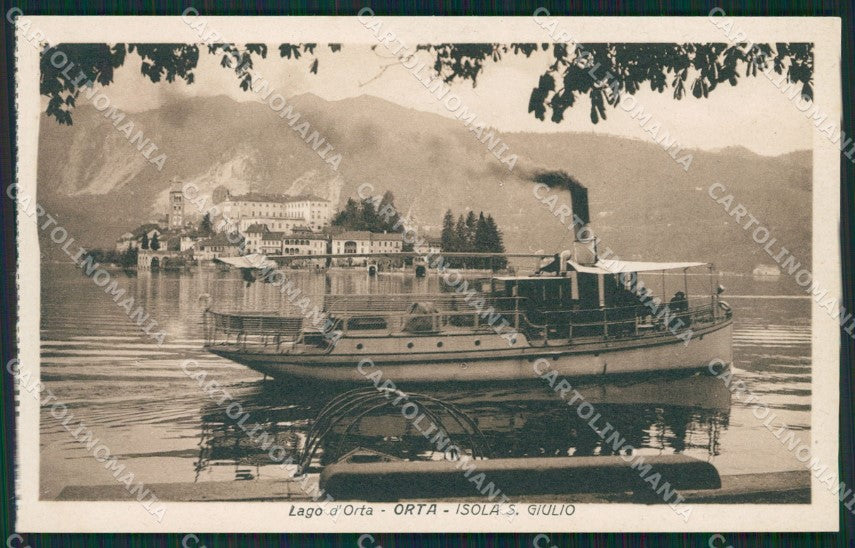 Novara Orta San Giulio Battello cartolina QZ2371 – fronte