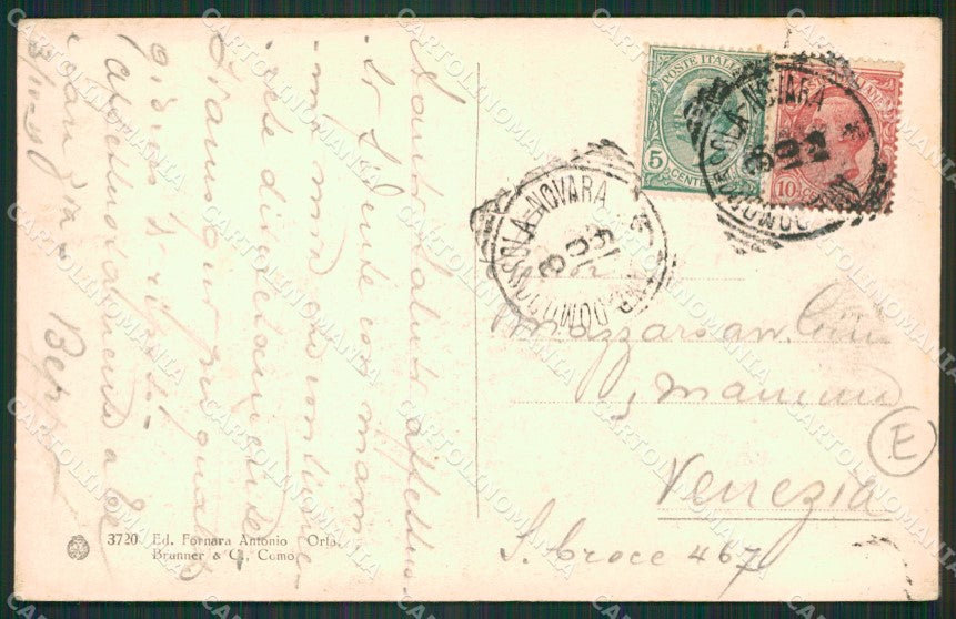 Novara Orta San Giulio cartolina QZ2374 – retro