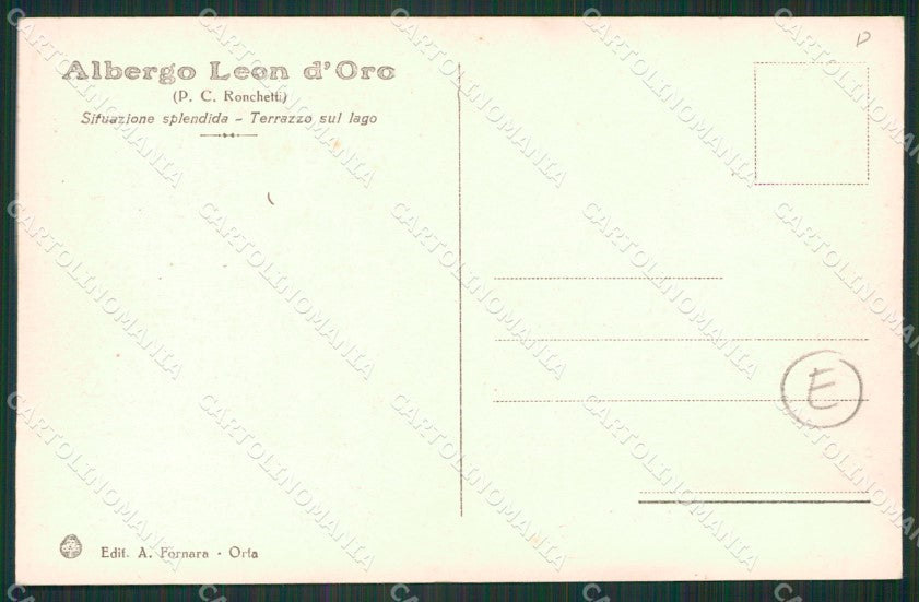 Novara Orta San Giulio cartolina QZ2380 – retro