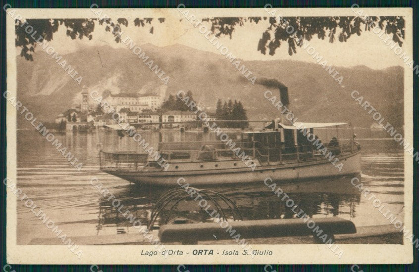 Novara Orta San Giulio Battello cartolina QZ2386 – fronte