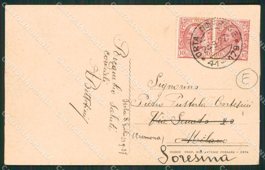 Novara Orta San Giulio Battello cartolina QZ2386 – retro