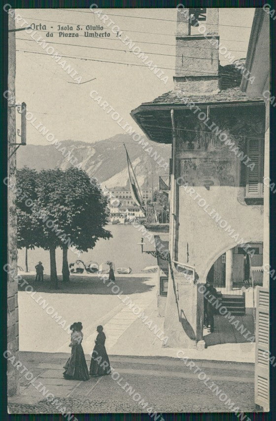 Novara Orta San Giulio cartolina QZ2387 – fronte