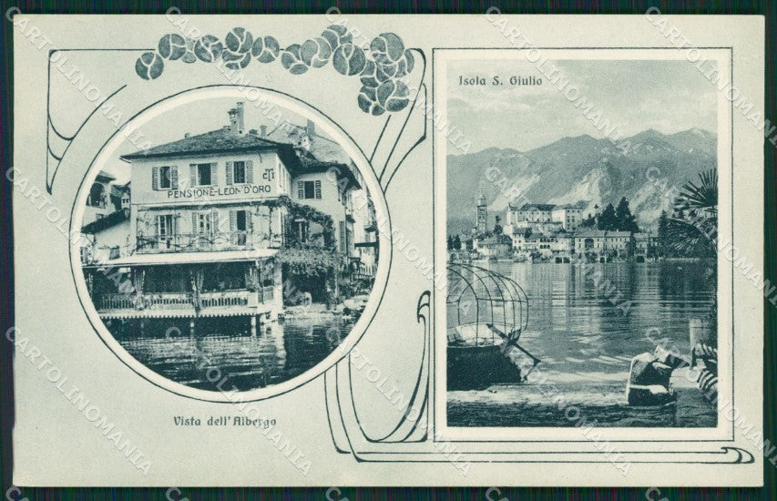 Novara Orta San Giulio cartolina QZ2394 – fronte