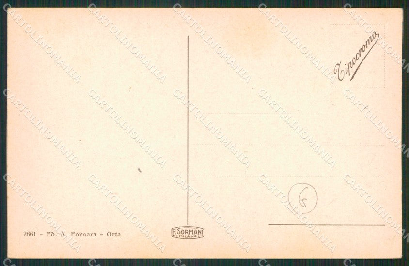 Novara Orta San Giulio cartolina QZ2395 – retro