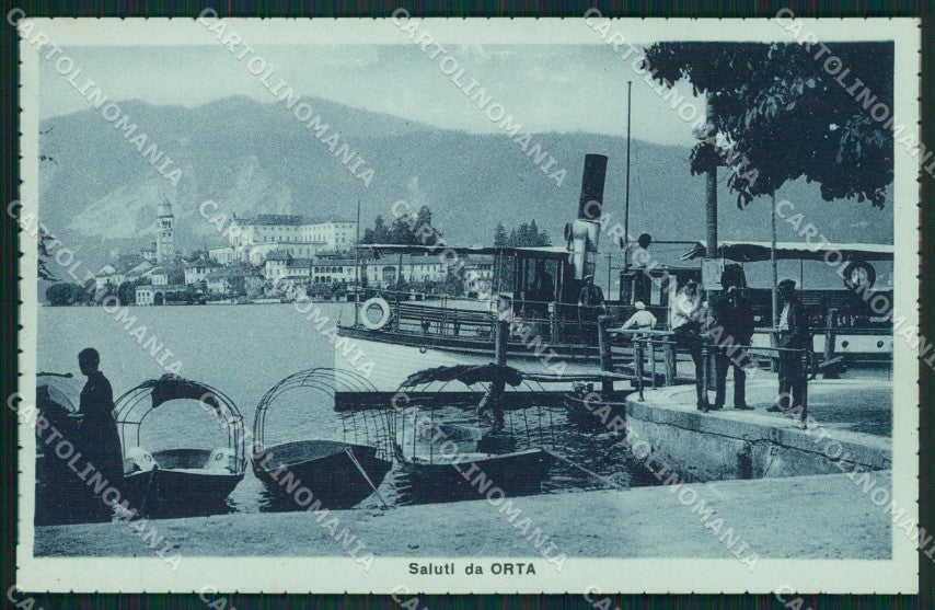 Novara Orta San Giulio Battello cartolina QZ2398 – fronte