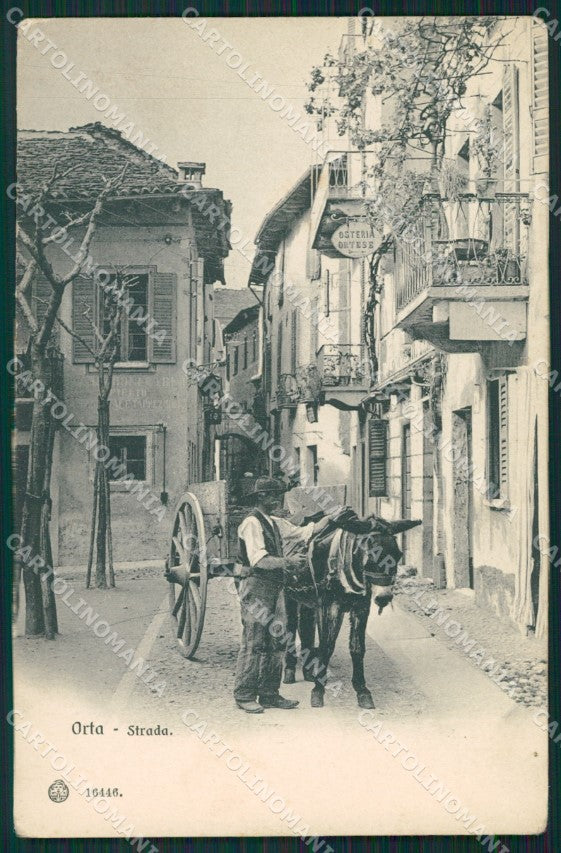 Novara Orta San Giulio PIEGA cartolina QZ2407 – fronte