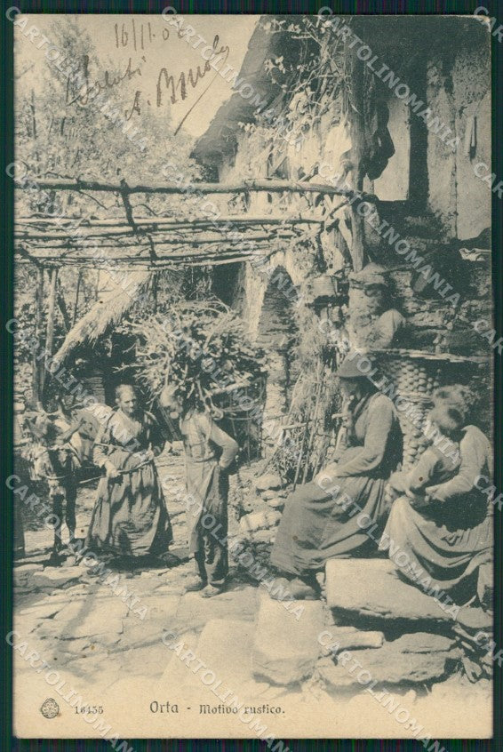 Novara Orta San Giulio cartolina QZ2413 – fronte