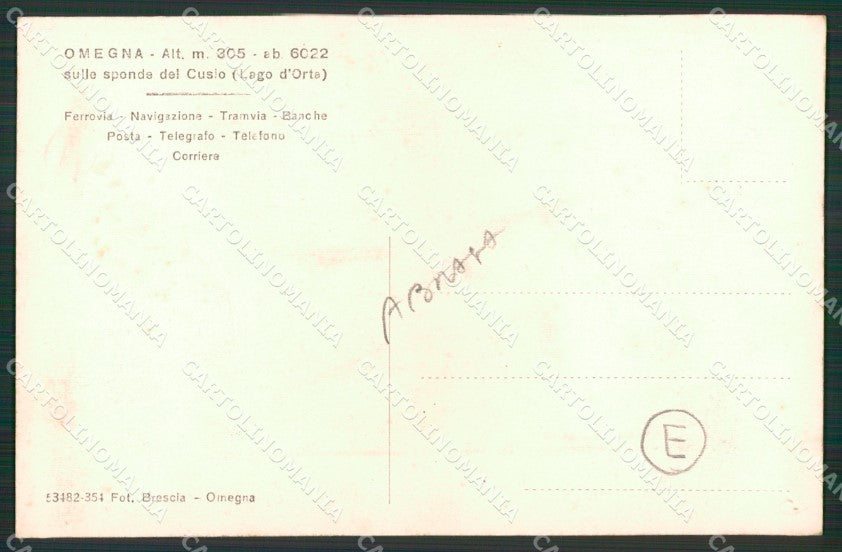 Verbania Omegna ABRASA cartolina QZ2433 – retro