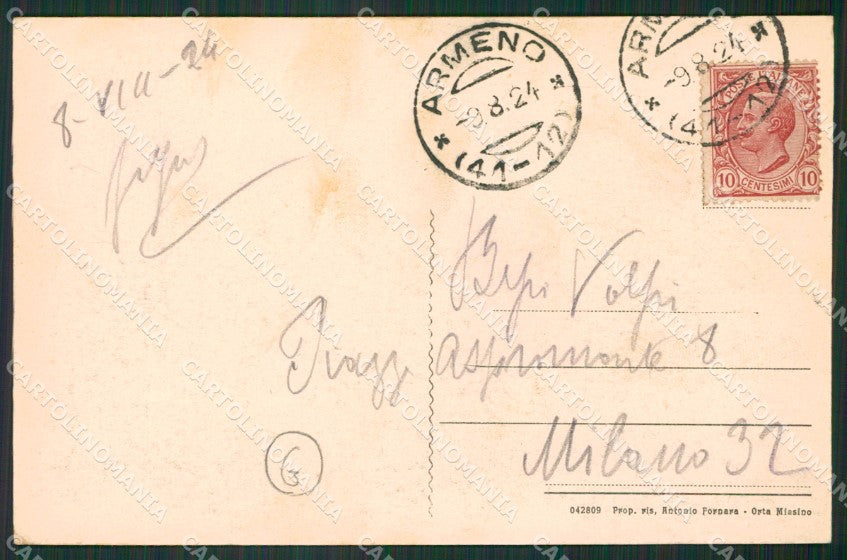 Novara Armeno cartolina QZ2477 – retro