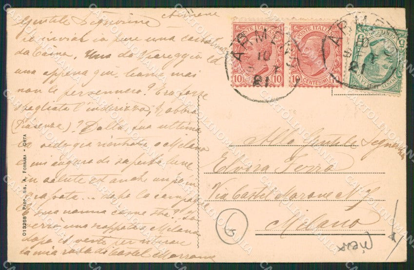 Novara Armeno PIEGA cartolina QZ2479 – retro