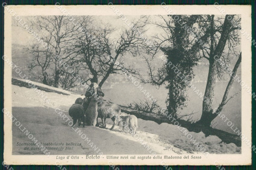Verbania Madonna del Sasso Boleto Nevicata cartolina QZ2491 – fronte