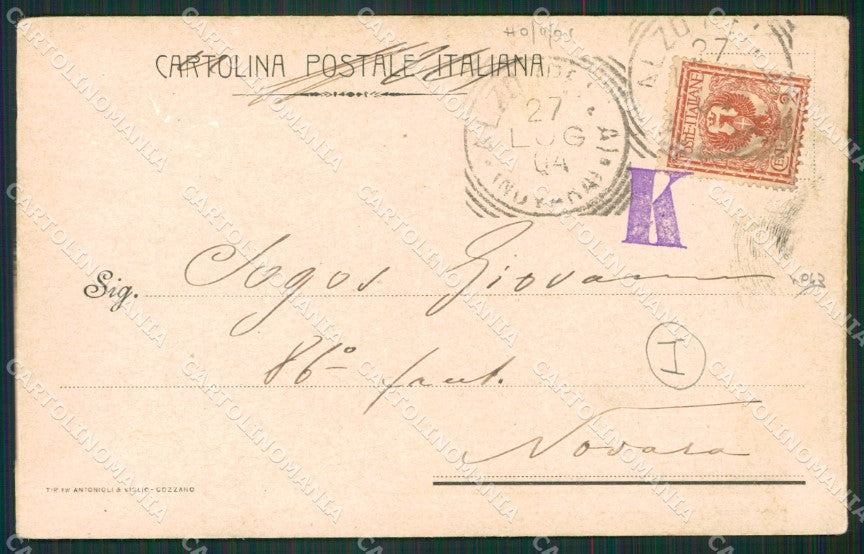 Verbania Madonna del Sasso Boleto Militari Fanteria cartolina QZ2494 – retro