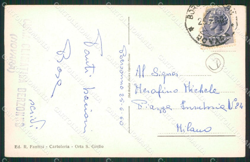 Novara Orta San Giulio cartolina QZ2536 – retro