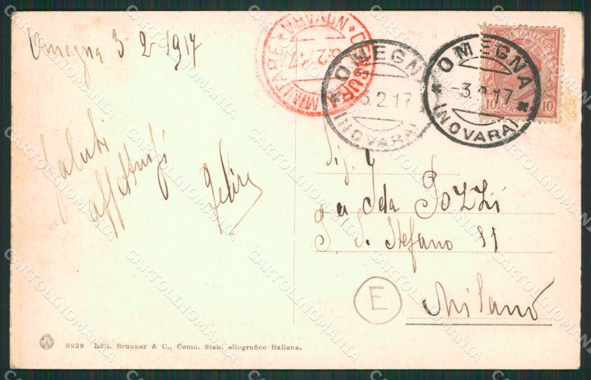 Verbania Omegna Lago d'Orta cartolina QZ2537 – retro
