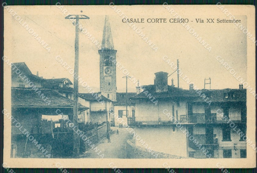 Verbania Casale Corte Cerro PIEGA FORO cartolina QZ2549 – fronte