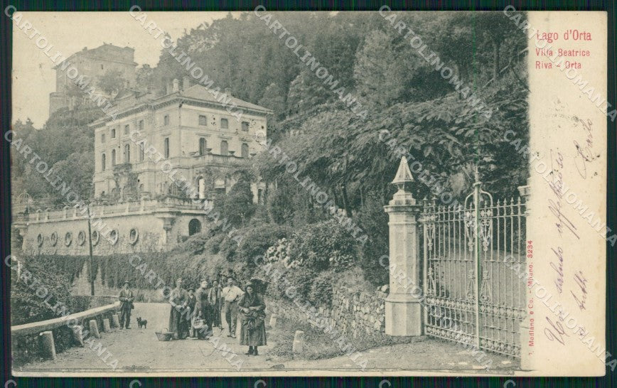 Novara Orta San Giulio cartolina QZ2555 – fronte