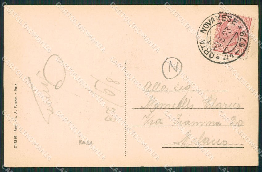 Novara Orta San Giulio Casario Crotto cartolina QZ2580 – retro