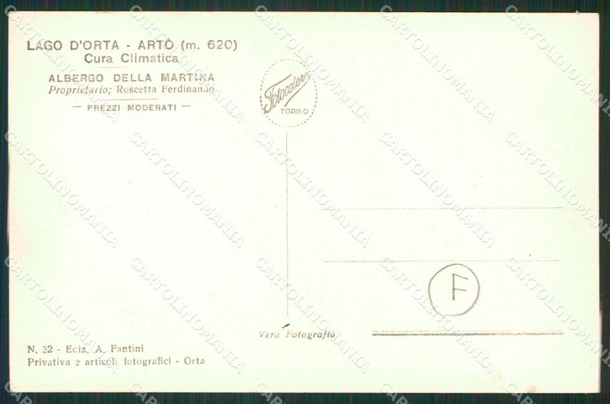 Verbania Madonna del Sasso Artò Foto cartolina QZ2587 – retro