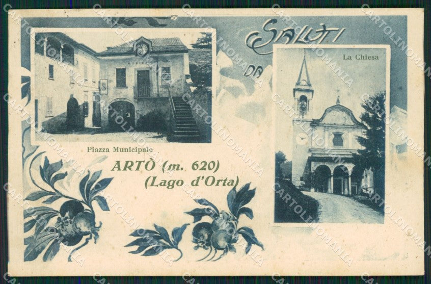 Verbania Madonna del Sasso Artò Saluti da cartolina QZ2588 – fronte