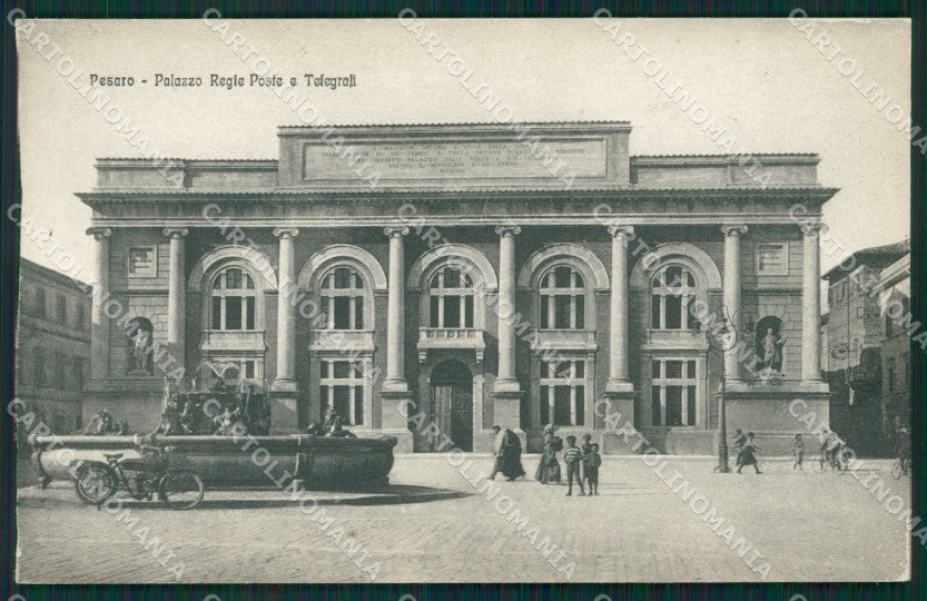 Pesaro città Poste RIFILATA cartolina QZ2589 – fronte