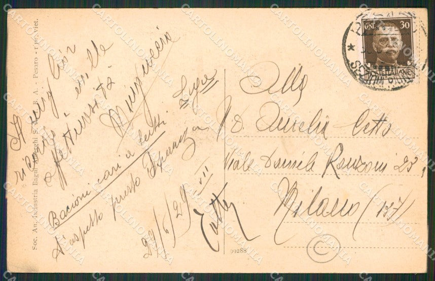 Pesaro città cartolina QZ2595 – retro