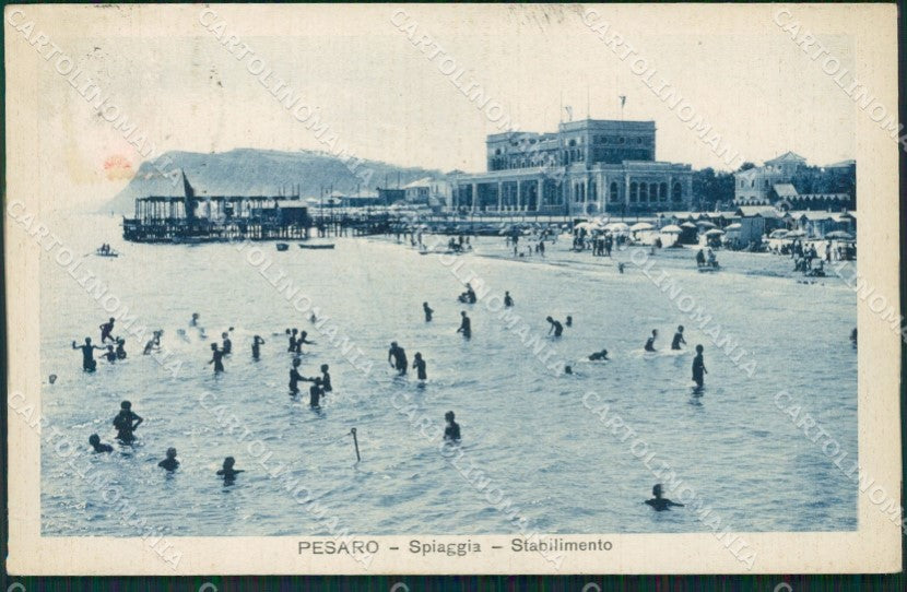 Pesaro città PIEGA cartolina QZ2602 – fronte