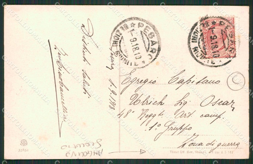 Pesaro città Poste ANGOLINO SCOLLATO cartolina QZ2605 – retro