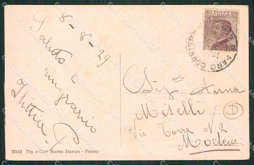 Pesaro città cartolina QZ2616 – retro
