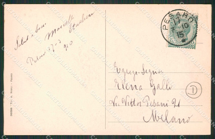 Pesaro città cartolina QZ2619 – retro