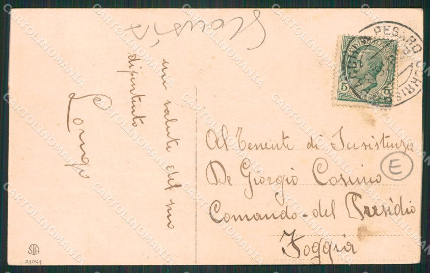 Pesaro città SCOLLATA cartolina QZ2625 – retro