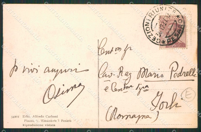 Pesaro città Poste cartolina QZ2630 – retro