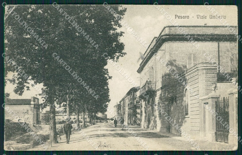 Pesaro città PIEGA ABRASA cartolina QZ2635 – fronte