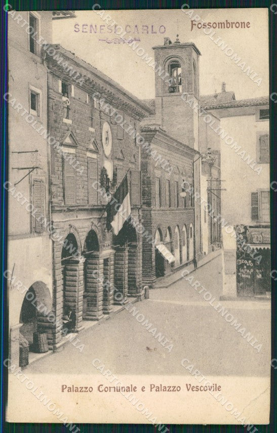 Pesaro Fossombrone PIEGA cartolina QZ2669 – fronte