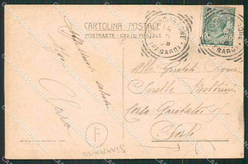 Pesaro Fossombrone STRAPPINO cartolina QZ2671 – retro