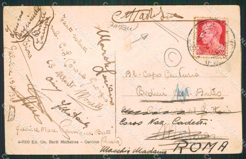 Pesaro Gabicce PIEGHE cartolina QZ2675 – retro