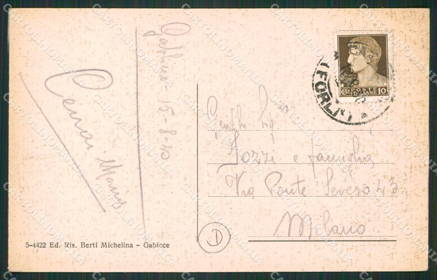 Pesaro Gabicce cartolina QZ2677 – retro
