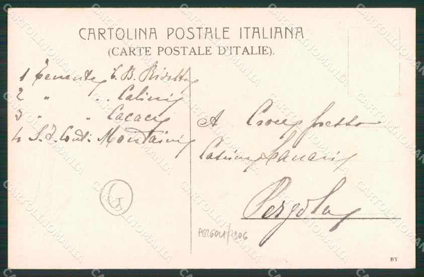 Pesaro Pergola Militari Foto cartolina QZ2688 – retro
