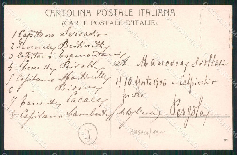 Pesaro Pergola Militari Foto cartolina QZ2696 – retro