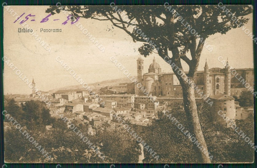 Pesaro Urbino PIEGA cartolina QZ2707 – fronte