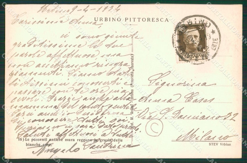 Pesaro Urbino Foto cartolina QZ2712 – retro