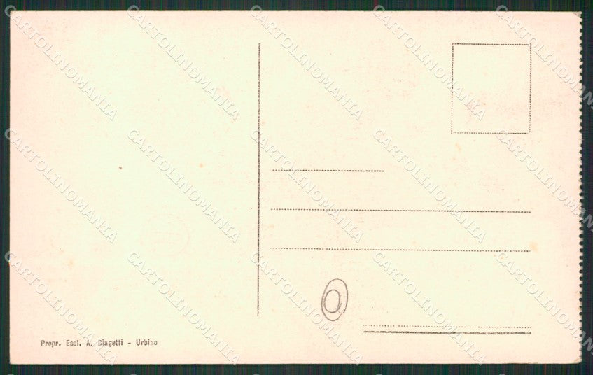 Pesaro Urbino Mercato Bestiame cartolina QZ2725 – retro