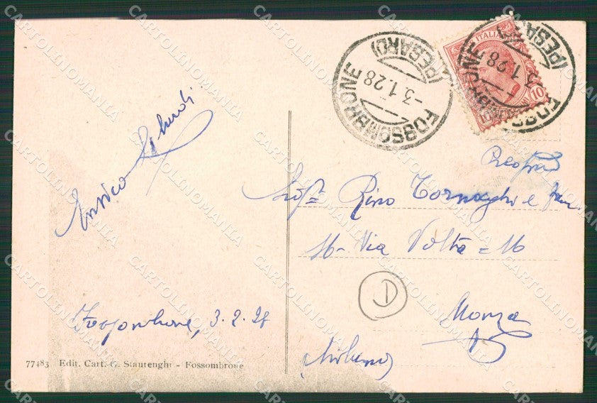 Pesaro Passo del Furlo cartolina QZ2732 – retro