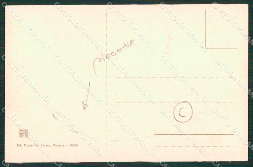 Perugia città Arco Mandorla PIEGHINA cartolina QZ2742 – retro