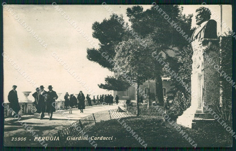 Perugia città Carducci PIEGA cartolina QZ2761 – fronte