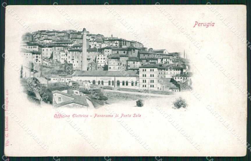 Perugia città Officina Elettrica cartolina QZ2775 – fronte