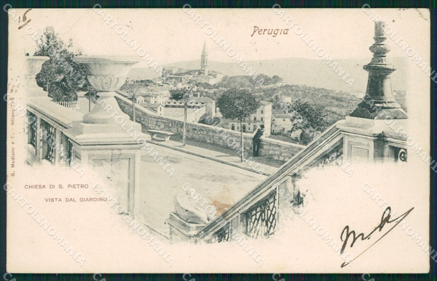 Perugia città PIEGHINA cartolina QZ2777 – fronte