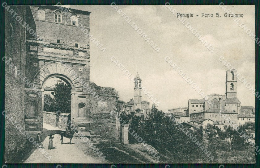 Perugia città Porta San Girolamo cartolina QZ2788 – fronte