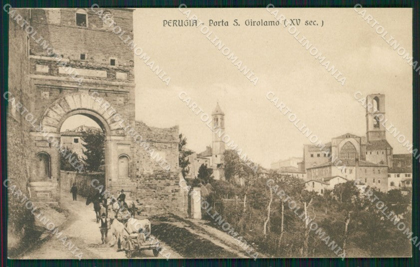 Perugia città Porta San Girolamo cartolina QZ2792 – fronte