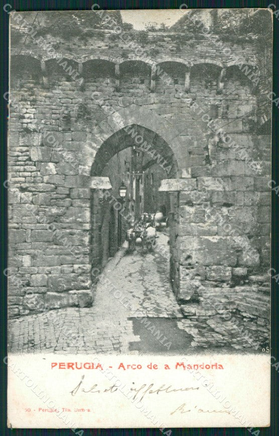 Perugia città Arco Mandorla cartolina QZ2816 – fronte